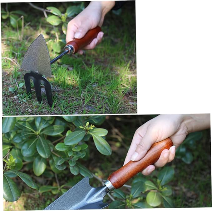 UPKOCH 4Pcs Mini Garden Tools Set Thicken Iron Shovel Varnish Spade for Planting Lightweight Design for Gardening Enthusiasts for Cultivating Weeding