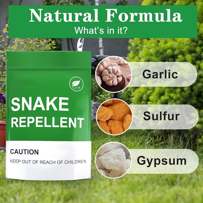Snake Repellent for Yard Snake Repellent Outdoor Snake Away Repellent for Outdoors Pet Safe Backyard Snakes Deterrent Copperhead Snake Repeller (1 Ounce (Pack of 8))