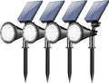 BAdjustable Solar Lights Outdoor Waterproof36 LEDs 1000LM Solar Spot Lights 2-in-1 Solar Powered Spotlights Landscape Lighting for Garden Yard 4 Pack