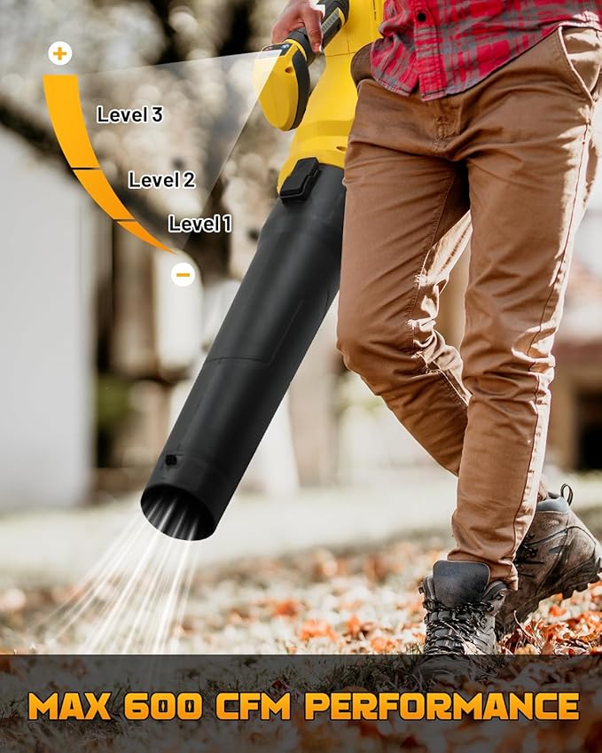 Cordless Leaf Blower Compatible with Dewalt 20V MAX Battery 1500W Brushless Motor 120MPH 500CFM High-Power Electric Blower Lightweight Handheld Yard Cleaning Tool for Lawn Garden &amp Patio