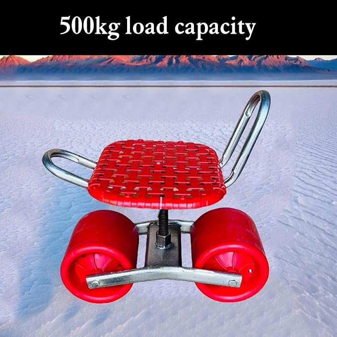 360°Swivel Rolling Gardens CartAdjustable Height Gardening Stool for PlantingPatio Wagon Scooter with 2 WheelsEasy to Use