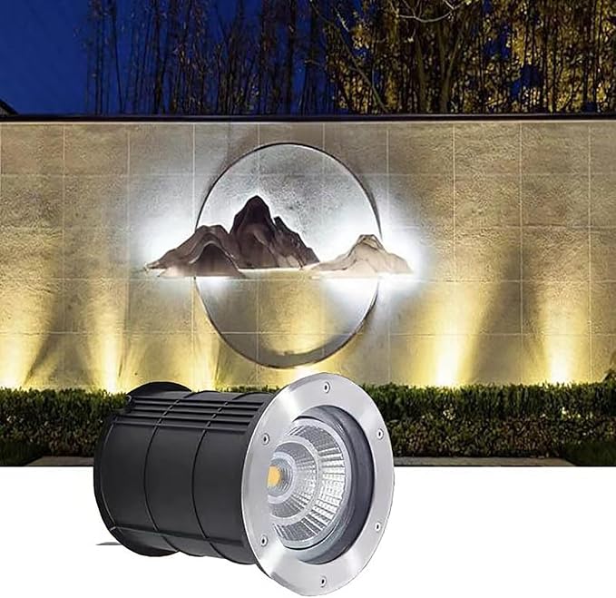 Ground LED Landscape Lights - Landscape Lights AC 85-265V Adjustable Angle LED Underground Light IP67 Waterproof Embedded Cob Spotlight Garden Courtyard Decorative Floor Lamp