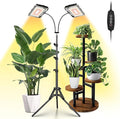 LBW Grow Lights for Indoor PlantsFull Spectrum Standing Plant Grow Light with 4/8/12H Timer 6 Dimmable Levels68 Adjustable Tripod Floor Grow Lamp for Large Indoor Plants Dual Heads Plus