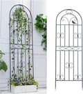 Garden Trellis for Climbing Plants 180cm 200cm. Rustproof Metal Garden Flower Trellis Cucumbers Support Plant Support Netting(200cm(79in)A)