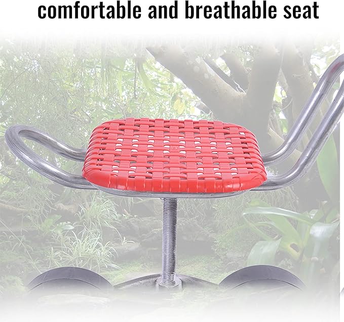 360 ° Swivel Seat Rolling Work Seat Mobile Seat Gardening Tools with Comfort Cushion Mobile Garden Seat Garden Supplies for Planting Garden Outdoor Yard