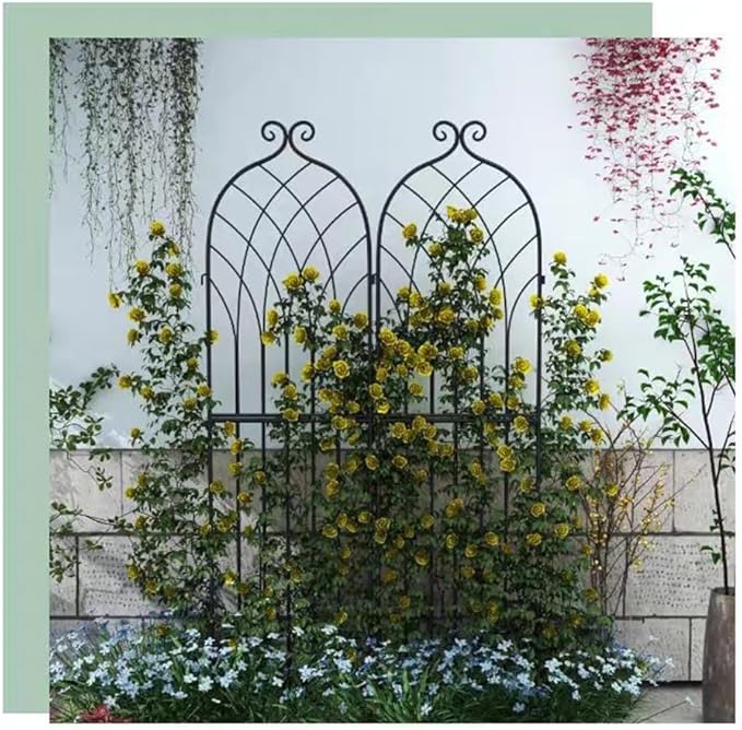 Garden Trellis for Climbing Plants Outdoor Iron Trellis for Potted Plants Flowers Vine Vegetable Indoor Outdoor (Size : 220 * 52CM/86.6 * 20.5IN)