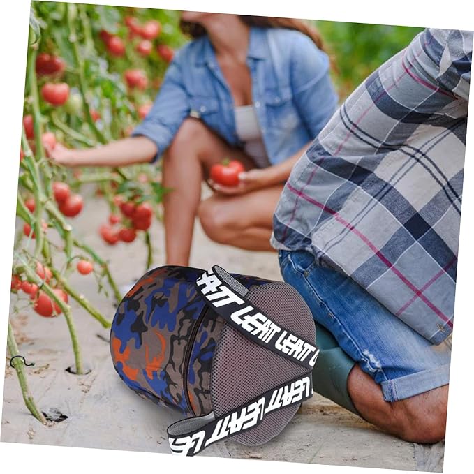 Portable Farming Stool with Side Pocket 25cm High Lightweight Foam Garden Seat for Outdoor Field Work Small Plastic Workseat for Gardening Camping and Farming Tasks Random