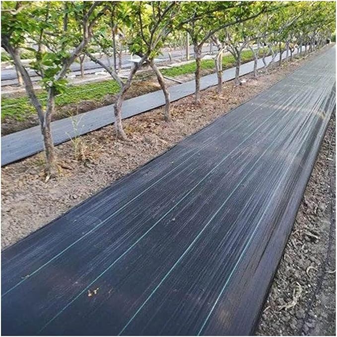 Weed Barrier for Planter Bottoms Wide Landscape Weed Blocker Fabric Ground Cover Mat for Raised Beds Flower Bed and Lawn Planting(0.6mx145m/2ftx476ft)