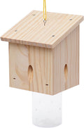Carpenter Bee Trap for Outside - Pentroof Style Nature Hanging Wood Carpenter Bee Traps Outdoor - Best Bee Trap - Insect Traps with Removable Vault (1 Pack)