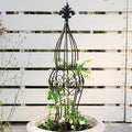 Obelisk Metal Garden Trellis for Climbing Plants - 29.5 in by 6.3 in Durable Iron Structure Easy Assembly Perfect for Potted Vines &amp Roses - Modern Vertical Gardening Support