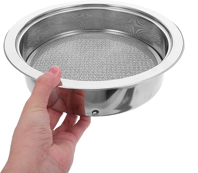 Stainless Steel Garden Soil Sifter Set with 1mm 3mm 6mm Mesh Screens and Plastic Shovel for Compost Sifting and Potting Soil Filtration