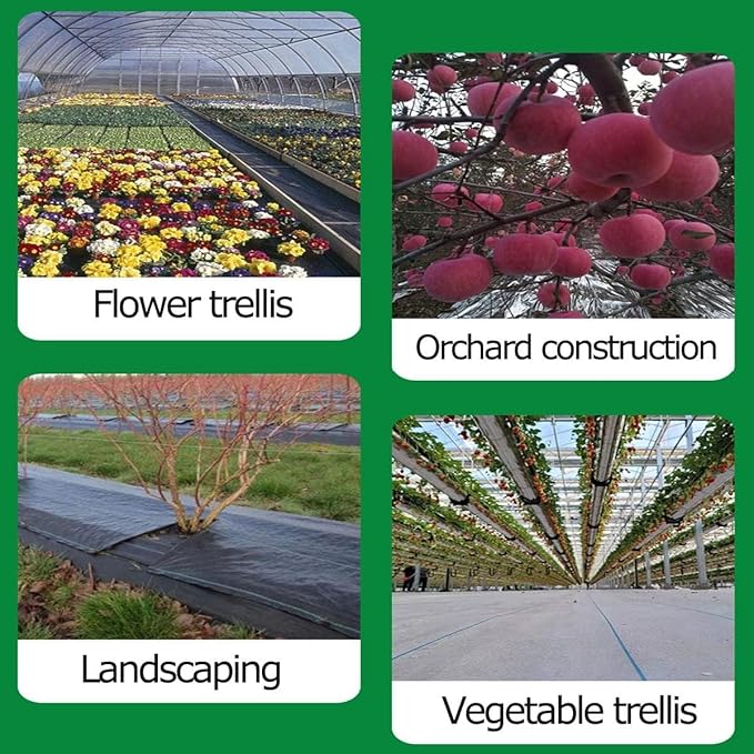 Weed Control Film Landscape Fabric Garden Weed Control Membrane Breathable Weed Barrier Fabric Garden Flower Beds(1.5x25m/4.92x82.02ft)