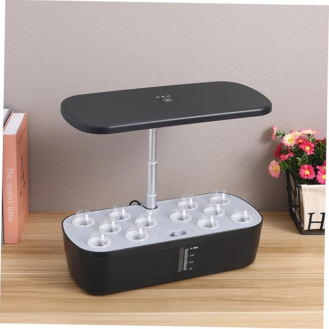 Kisangel 1 Set Indoor Hydroponic Gardening Kit Smart Plant with Automatic Watering Fertilization and Temperature Control for Easy Indoor Vegetable Cultivation