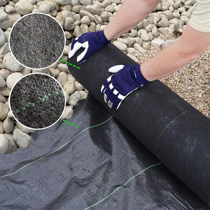 GeotextilePP Woven Garden Ground CoverWeed Barrier Landscape FabricHeavy Duty Weed Block FabricWater Permeable Ground Cover Eco-Friendly &amp Convenient (Size : 0.9x10m/3x33ft)