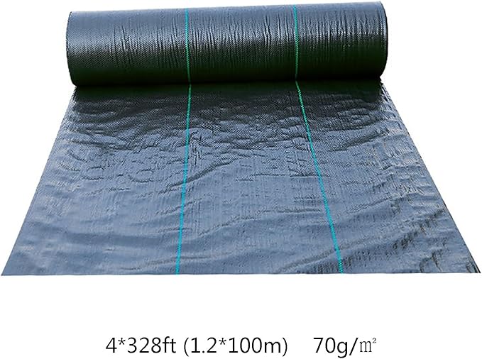 Weed Control Fabric Weed Membrane Roll Sturdy Durable Garden Underlay Weed Control ECO Friendly Landscape Weed Matting for Patios Garden Flower Beds Pond(1.2 * 100m)