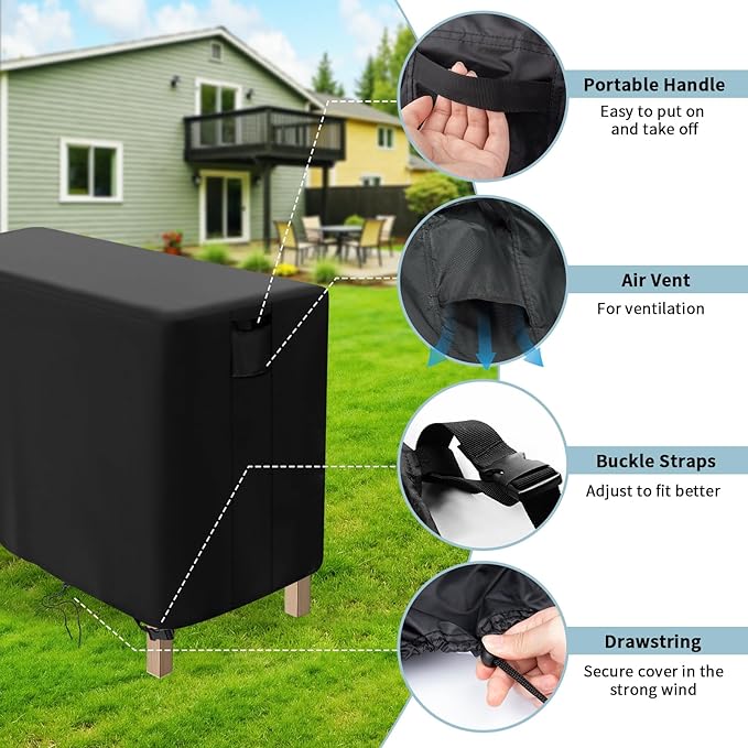Outdoor Raised Garden Bed Cover for Winter (Only Cover)Waterproof Raised Planter Boxes Stand Covers - 97 x 25 x 32 inch