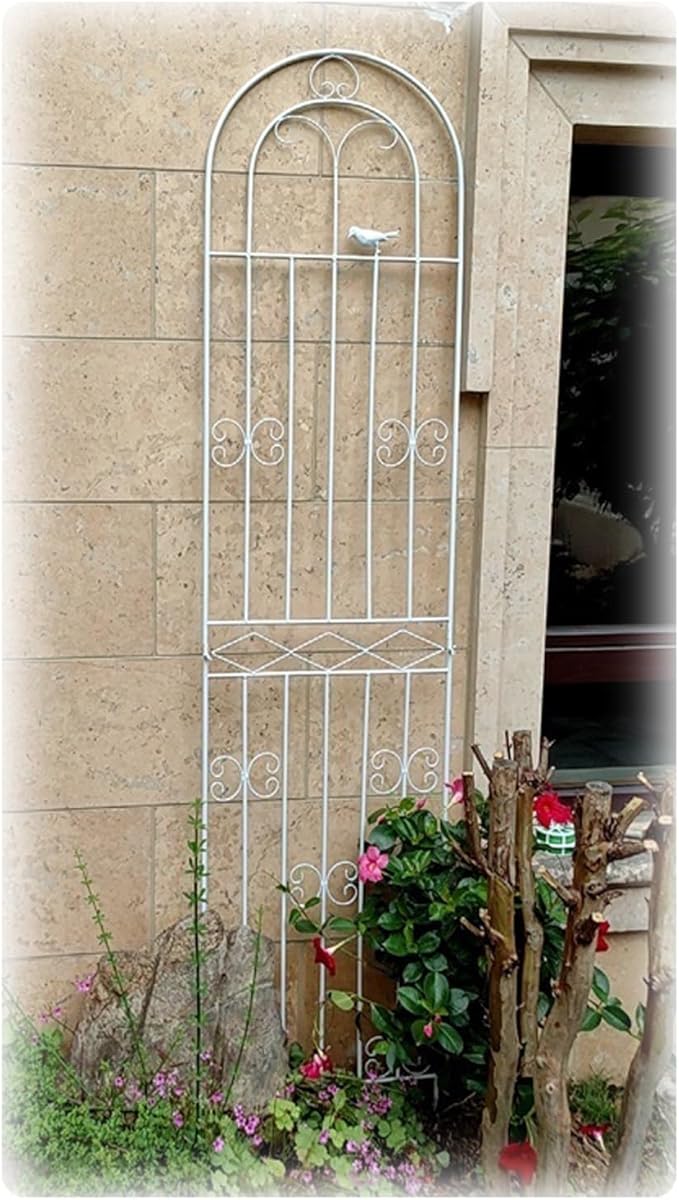 Garden Trellis for Climbing Plants Outdoor Plant Support Trellis for Indoor Potted Plants Plant Trellises Frame for Vines Flowers Vegetable Outdoor(Color:WhiteSize:200*50cm/78.7*19.7in)
