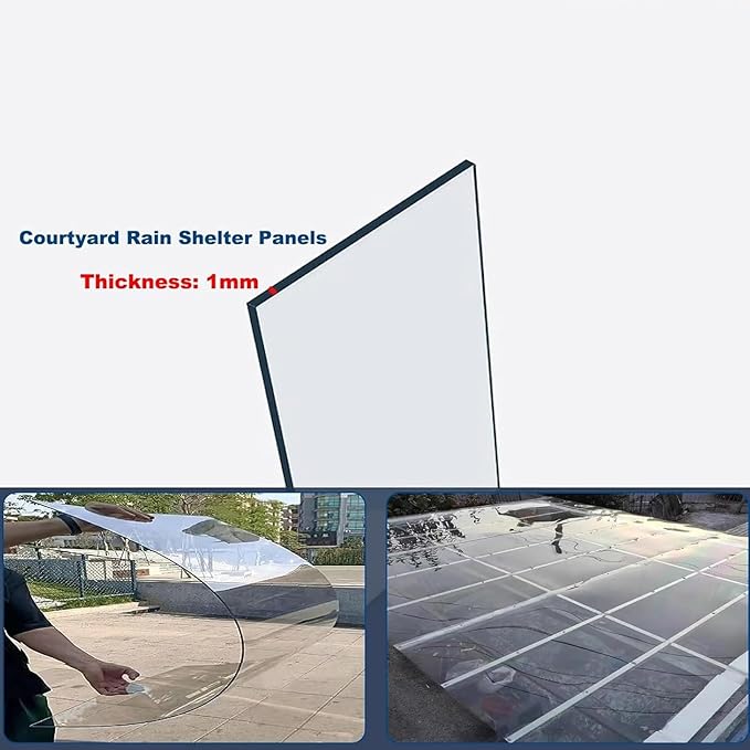 High-Definition Transparent Polycarbonate Panel partition Outdoor-Specific Endurance Polycarbonate Sheet(6 x23ft)