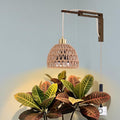 Hanging Grow Lights for Indoor Plants - 35W 4000K Full Spectrum Plant Light Wall Mounted Grow Light with Wooden Bracket Timer 15FT Power Cord Ideal for Plants Flowers &amp Home Decor