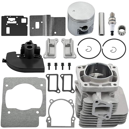 RANSOTO 577424001 Cylinder Gasket Piston Ring Top End Kit 51mm Engine Rebuild Kit Compatible with Redmax EBZ8500 EBZ8500RH Husqvarna 580BFS 578BTF 580BTS Backpack Blowers