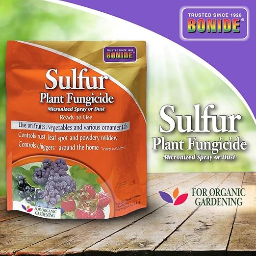 BONIDE Products INC 142 Sulfur Plant Fungicide Organically Controls Rust Leaf Spot and Powdery Mildew 4 lbs (2)