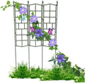 Garden Trellis for Potted Plants Foldable Plants Support Lattice Fence Vertical Panels Trellis for Climbing Plants Vegetables Flowers Roses Clematis Green(Size:50x90cm(19.7x35.4in))