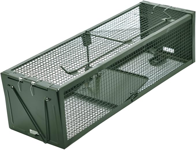 Live Animal Humane Trap 2-Door Mouse Trap Cage for Chipmunk Rats Squirrels Voles Rodent and Small Size Pests