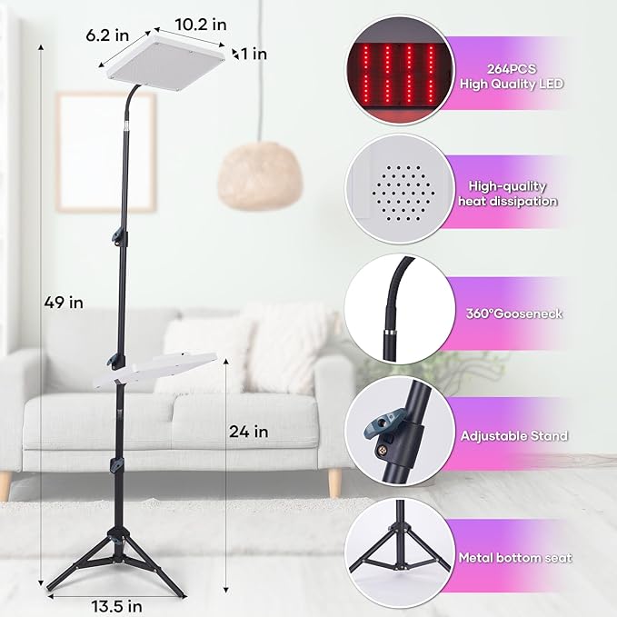 Plant Grow Light indoor264 LEDs Full Spectrum Plant Light with Adjustable Tripod Stand with Remote Control and Auto On/Off Timer FunctionGrow Lamp for Indoor Plants Greenhouse Veg Bloom Hydroponic