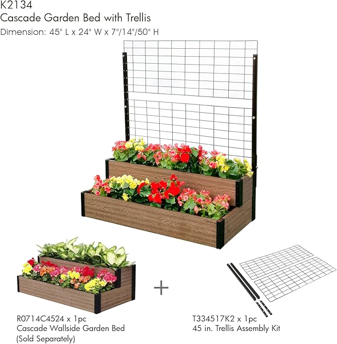 Everbloom 45 in. Trellis Assembly Kit T334517K2 45 L x 33 H (Only Used with Everbloom Model R144524 E144519/E144519G E334519W/E334519WG)-Heavy Duty Galvanized Powder Coated Stainless Steel