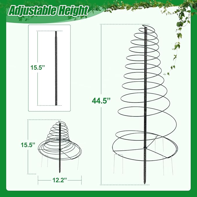 Trellis for Climbing Plants Outdoor2 Pack Plants Trellis 44 inch Support Metal Garden Trellis for Plants Flowers Light Vegetables Vine Support