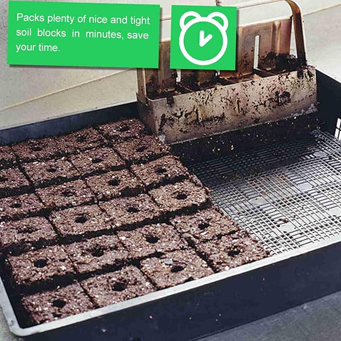 Soil Blocker 2 Inch Soil Block Maker Handheld Soil Blocking Tool for Garden Prep Seed Starting Grow Seedling (Soil Blocker only #91)