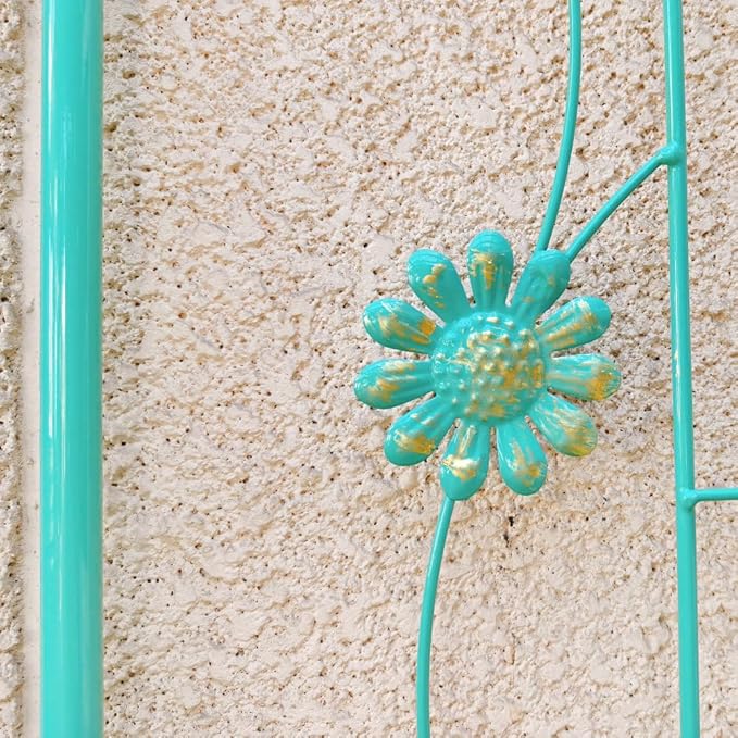 Sturdy Metal Garden Trellis for Climbing Plants – Rust-Resistant Outdoor Plant Support with Decorative Lattice Design (2 Pack-Green)