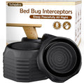 Bed Bug Interceptors 12 Pack Bed Bug Traps Insect Detector for Bed Sofa &amp All Furniture. 24/7 Monitor 360° Protection for Your Family's Peaceful Sleep Black