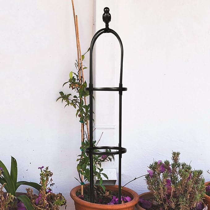 GLEAVI Plant Flower Climbing Trellis 25cm Diameter X 120cm Height Iron Vine Support Rack for Outdoor Indoor Garden Climbing Plants