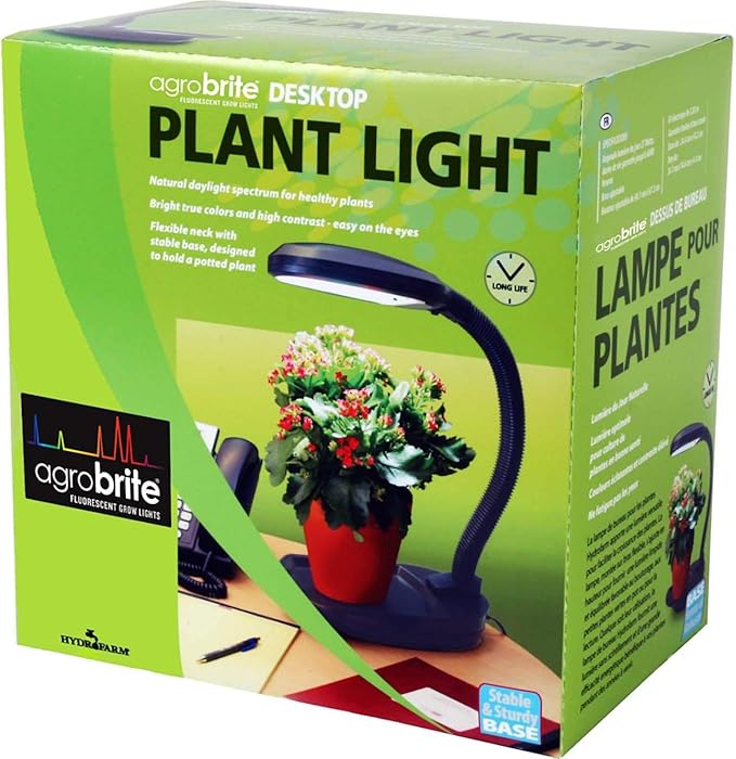 Black Hydrofarm FLF27D Desktop Plant Light with 27-Watt CFL Bulb
