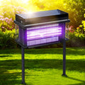Solar Bug Zapper Outdoor 4000 SQ.FT Mosquito Zapper with Smart Rain Off Rechargeable Mosquito Killer Lamp Wireless Solar Powered Fly Trap for Yard Patio RV Camping (Black)