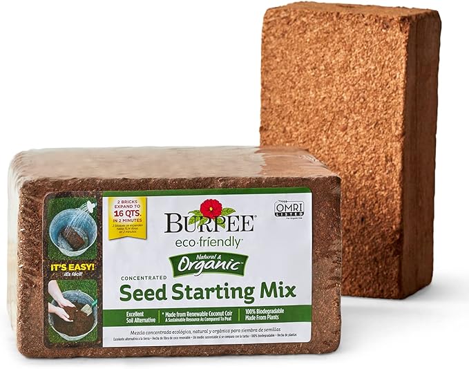 Burpee Organic Coconut Coir Concentrated Seed Starting Mix &amp Bone Meal Fertilizer | Add to Potting Soil | Strong Root Development &amp Organic Blood Meal Fertilizer | Add to Potting Soil
