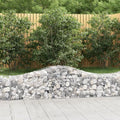 6 Pack Gabion Planters 78.7x19.7x23.6 Silver Galvanized Iron Outdoor Planter Box Set for Garden Patio Backyard Industrial Raised Stone Basket for Flowers &amp Herbs