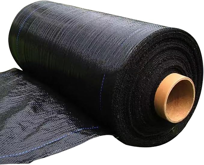 Weed Control Fabric Weed Membrane Heavy Duty Tear-proof Ground Cover Membrane Weed Barrier Mat High Permeability Ideal for Use in Patios Garden Flower Beds Landscaping(1.2 * 200m)
