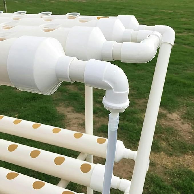 Hydroponics 3 Layer 108 Holes PVC Pipe Hydroponic Kit for Planting Lettuce Outdoor Garden Hydroponics Growing Tower 0823*