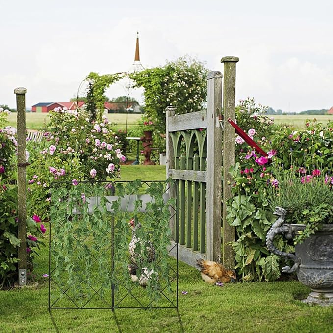 Happyyami 2Pcs Plant Climbing Trellis Support for Potted and Outdoor Climbing Plants Foldable Green Garden Trellis Frame 20X53Cm for Vegetable and Flower Vines