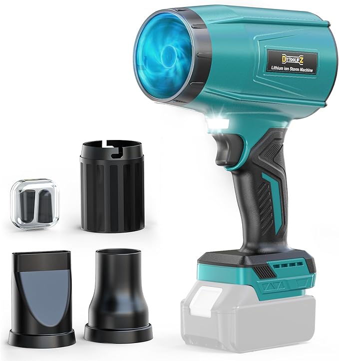 800000RPM Cordless Leaf Blower Compatible with Makita 18V (Tool Only) Brushless Motor Adjustable Speed Lightweight Portable Electric Blower for Car Patio Garden (Without Battery)