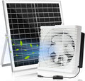 Solar Powered Exhaust Fan 25W Solar Panel +10 Shutter Ventilation Vent Fan for Outside Greenhouse Chicken Coop Shed Pet House
