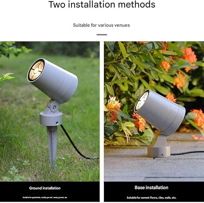 LED Beam Spotlight - COB Lawn Projector Tree Light Outdoor Ground Landscape Lights Recessed Spotlights for Hotel Courtyard Garden(A-Warm White30WAC220V)