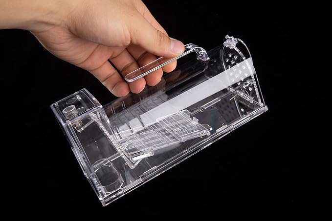2025 Humane Mouse TrapSensitive Catch and Release Mouse Trap Indoor/Outdoor4Pack Reusable Mice Trap Non Killer for RatNo Touch ReleaseSmall Rodent Capture Cage Includes Cleaning BrushClipsGloves