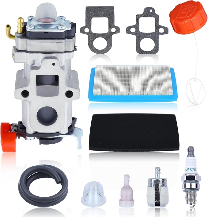 PB-9010 PB-8010 Blower Carburetor Kit for Echo PB-8010H PB-8010T PB-9010T PB-9010H Shindaiwa EB810 EB810RT EB910 EB910RT Backpack Leaf Blower Parts A021004920 WYAB-1 Carburetor Air Filter Kit
