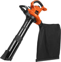 BLACK+DECKER 3-in-1 Electric Leaf Blower Leaf Vacuum/Mulcher Up to 250 MPH Premium Disposable System Corded 12-Amp Handheld Lightweight Corded Electric Combo (BV6600)