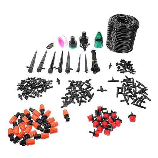Automatic Drip Irrigation Kit with Adjustable Dripper 15m Micro Drip System for Garden Outdoor Watering and Lawn Care