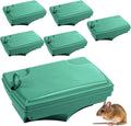 Qualirey 6 Pcs Rat Bait Stations with 6 Keys Reusable Heavy Duty for Rodents Outdoor Mouse Large Station Holder Traps for Mice Pests Bait Not Included(Green)