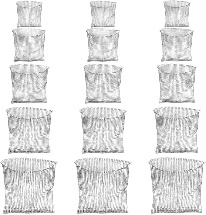15 Pcs Multi-Size Mixed Pack Gopher Wire Speed Baskets 304 Stainless Wire Baskets for Plant Root Protection Knitted Stainless Steel Mesh(1351015 Gallon)